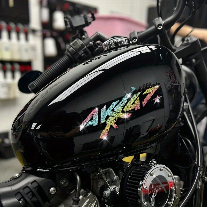 ملصق دراجة نارية AK47 بلمعة ال - مراجعة Glitter Vinyl Roll وسعره