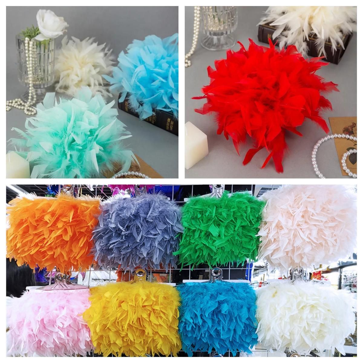 شريط ريش مارابو طبيعي من تركيا - مراجعة Feather Trim Marabou وسعره